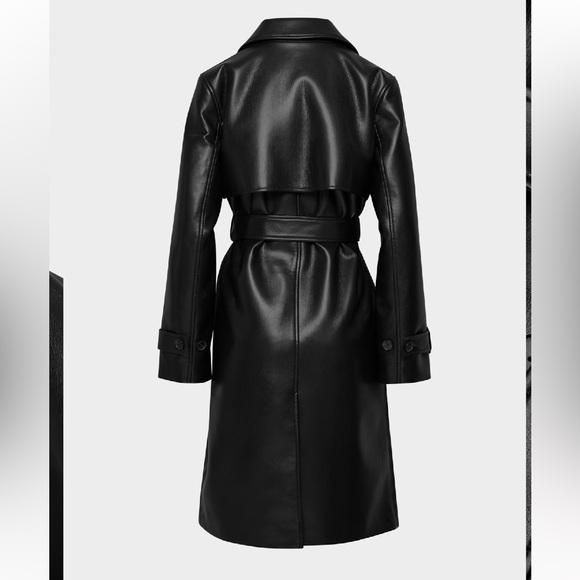 Aritzia Tabloid Faux leather Trench - Picture 2 of 3